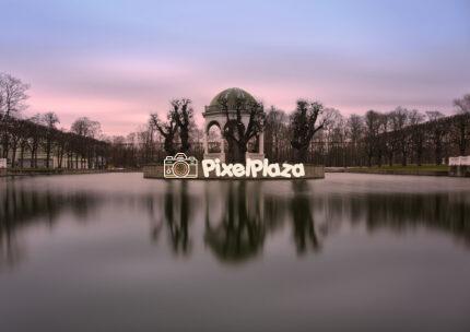 Kadriorg Swan Pond Pavilion at Dusk, Tallinn, Estonia